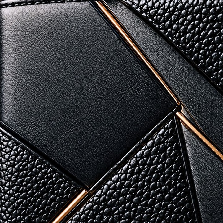 Smooth calf leather surface in close detail.